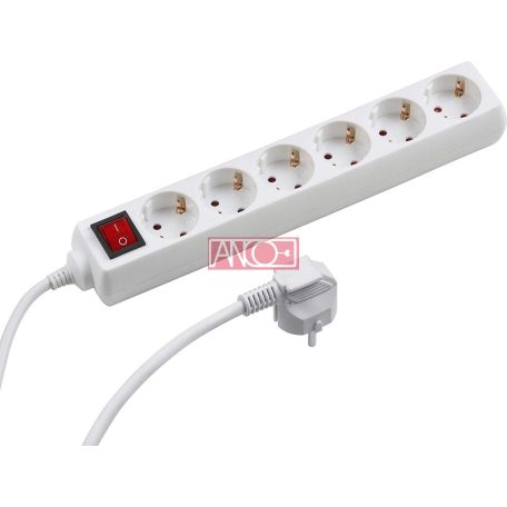 ANCO Table socket 6 way with switch, 1,4m