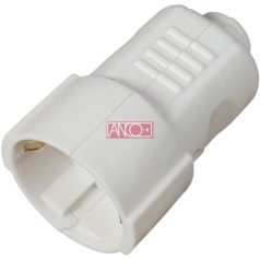 ANCO Grounding PVC socket, white