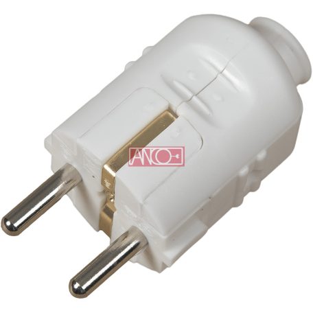 ANCO Grounding PVC plug central, white