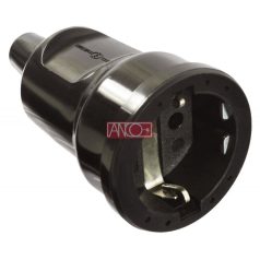 ANCO Grounding PVC socket, black