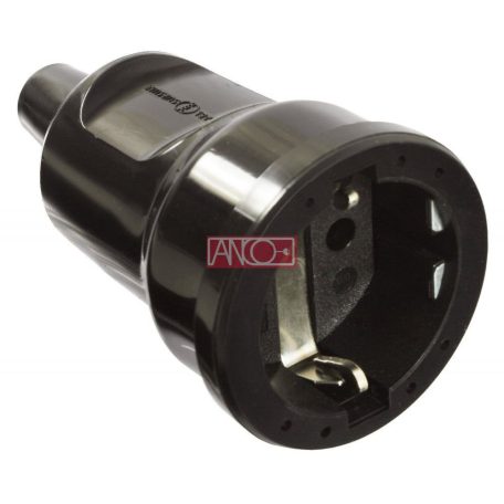 ANCO Grounding PVC socket, black
