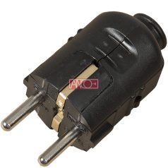 ANCO Grounding plug central, 16A, 250V, black
