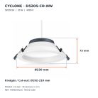 D5205-CD-NW,  LED Downlight (CYCLONE), 30W 4000K, 2820lm