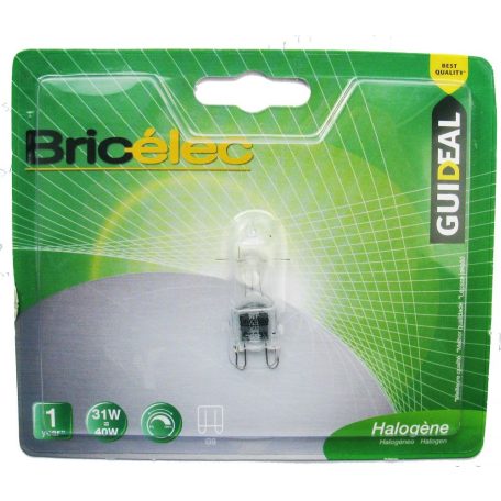 LANDLITE Bricélec G9-31W 230V ECO-halogen bulb with G9 socket