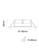 OSRAM LP DL D75 6W 865 RD (GL24100552855), 6500K, 750lm, LED Downlight / LED Recessed Light