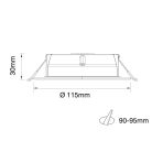 OSRAM LP DL D90 7W 830 RD (GL24100552955), 3000K, 850lm, LED Downlight / LED Recessed Light