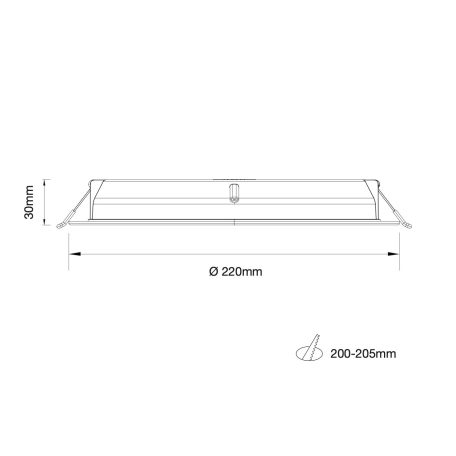 OSRAM LP DL D195 20.5W 830 RD (GL24100553855), 3000K, 2550lm, LED Downlight / LED Recessed Light