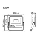 OSRAM LP FL 10W 840 SF BL (GL24100554255). 4000K. black. 1250lm. LED Floodlight