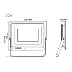   OSRAM LP FL 100W 865 SF BL (GL24100556755). 6500K. black. 12500lm. LED Floodlight