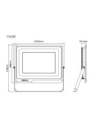 OSRAM LP FL 150W 830 SF BL (GL24100557155). 3000K. black. 17250lm. LED Floodlight