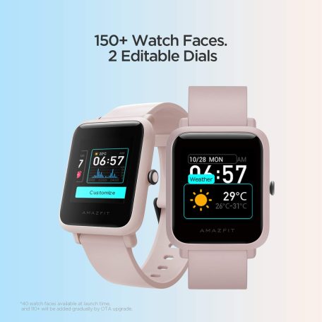 Amazfit Bip S Lite Pink A1823, Okosóra, Smartwatch, Zepp, Huami, Okos Óra, Smart Watch, Fitness, Fitnesz, Egészség, Sport