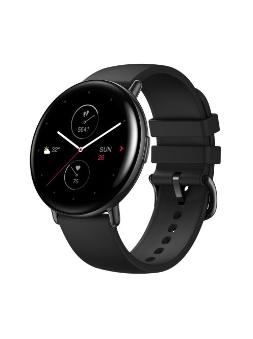 Amazfit Zepp E Polar Night black (sötétebb szürke)  kerek A1936 Okosóra, Smartwatch, Zepp, Huami, Okos Óra, Smart Watch, Fitness, Fitnesz, Egészség, Sport