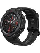 HASZNÁLT  Amazfit T-Rex Pro, Meteorite Black (Fekete), A2013, Okosóra, Smartwatch, Zepp, Huami, Okos Óra, Smart Watch, Fitness, Fitnesz, Egészség, Sport BONTOTT CSOMAGOLÁS