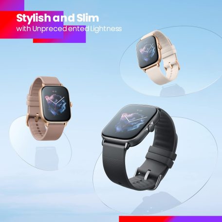 HASZNÁLT Amazfit GTS 3 Graphite black (Fekete), A2035, Okosóra, Smartwatch, Zepp, Huami, Okos Óra, Smart Watch, Fitness, Fitnesz, Egészség, Sport