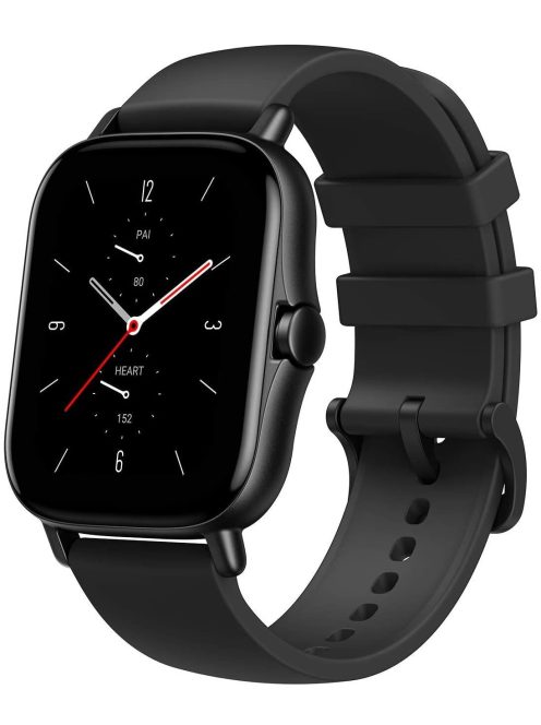 Amazfit GTS 2, Space Black (New Version) (Fekete), A1969, Okosóra, Smartwatch, Zepp, Huami, Okos Óra, Smart Watch, Fitness, Fitnesz, Egészség, Sport