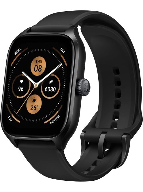 A2168 Infinite Black (fekete) -Amazfit GTS 4, A2168, Okosóra, Smartwatch, Zepp, Huami, Okos Óra, Smart Watch, Fitness, Fitnesz, Egészség, Sport  BONTOTT CSOMAGOLÁS