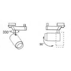   DF-3111, 36W, 5000K, incl. adapter, white, LED 3-phase Track Light 